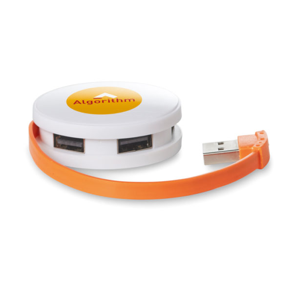 USB jagaja x 4, Roundhub, oranz