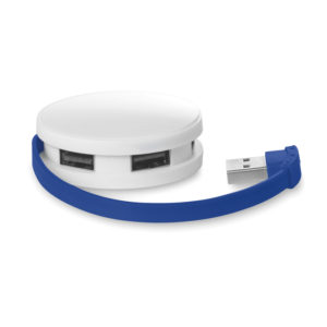 USB jagaja x 4, Roundhub, tumesinine