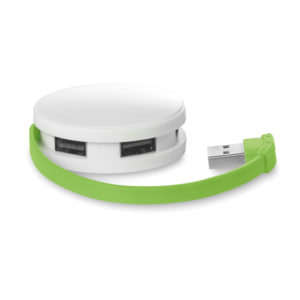 USB jagaja x 4, Roundhub, laimiroheline