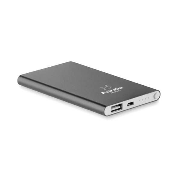 Akupank 4000 mAh, Powerflat, titaanium