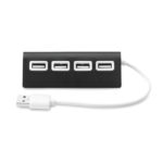 USB jagaja x 4 , Aluhub, must 1